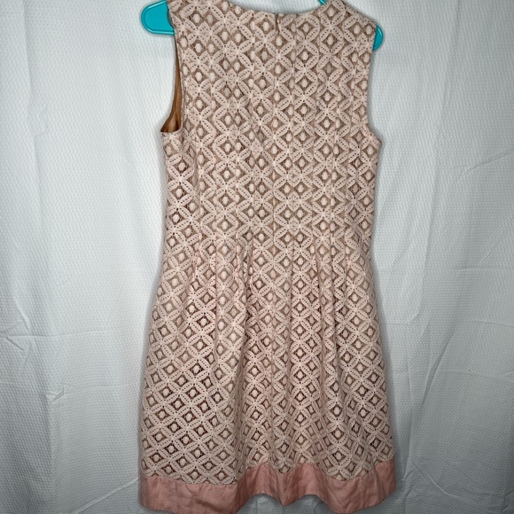 ELIZA J Pink Lace Pintuck Fit & Flare Mini Dress - Picture 6 of 9